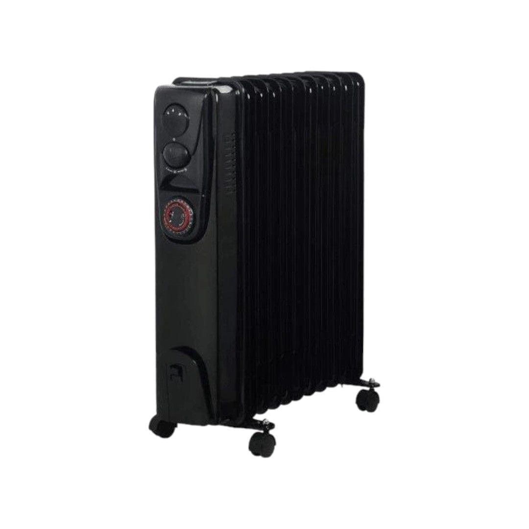 ALVA 11 Fins 2500W Oil Filled Heater Timer Function Glossy Black AOH202-11
