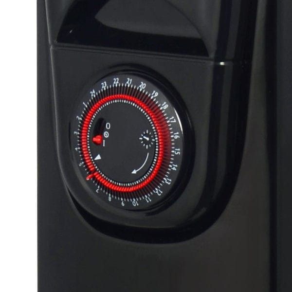 ALVA 9 Fins 2000W Oil Filled Heater Timer Function Glossy Black AOH202-9