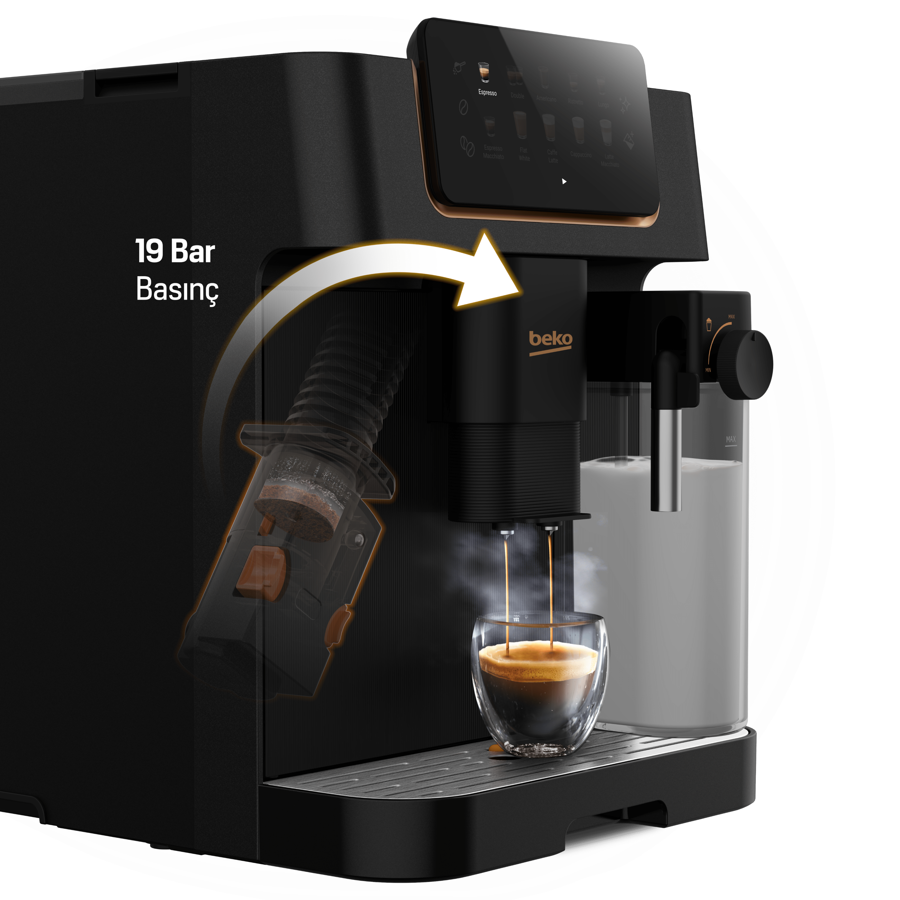 Beko Caffe Experto Espresso Machine (19 Bar) CEG 7404 C