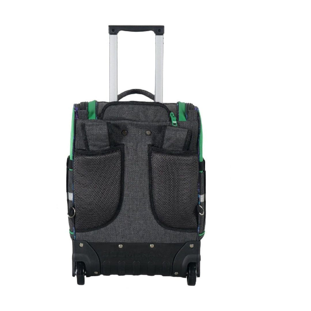 Boomerang School Bag Hardbase Trolley Green/Grey S-537-B4