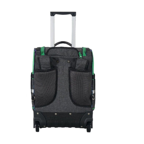 Boomerang School Bag Hardbase Trolley Green/Grey S-537-B4