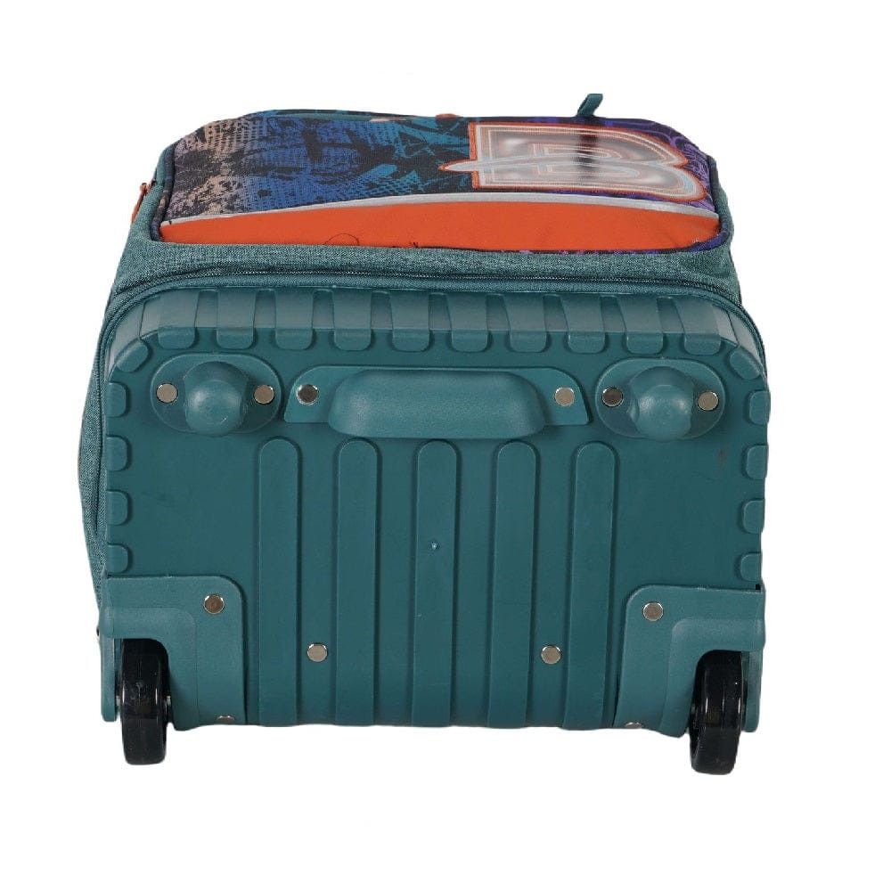Boomerang School Bag Hardbase Trolley Bag Green/Orange S-537-B5