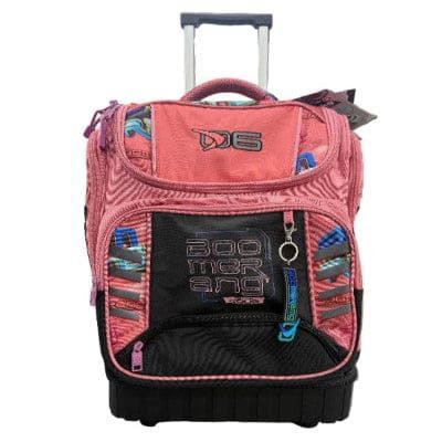Boomerang Hardbase Trolley School Bag  Pink/Black S-540-12