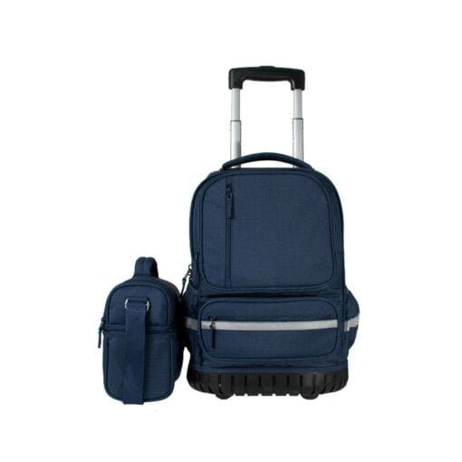Boomerang Large 2 Piece School Trolley Bag Navy S-2110