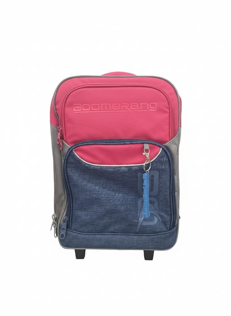 Boomerang School Bags Large Trolley Pink Navy S-530-02
