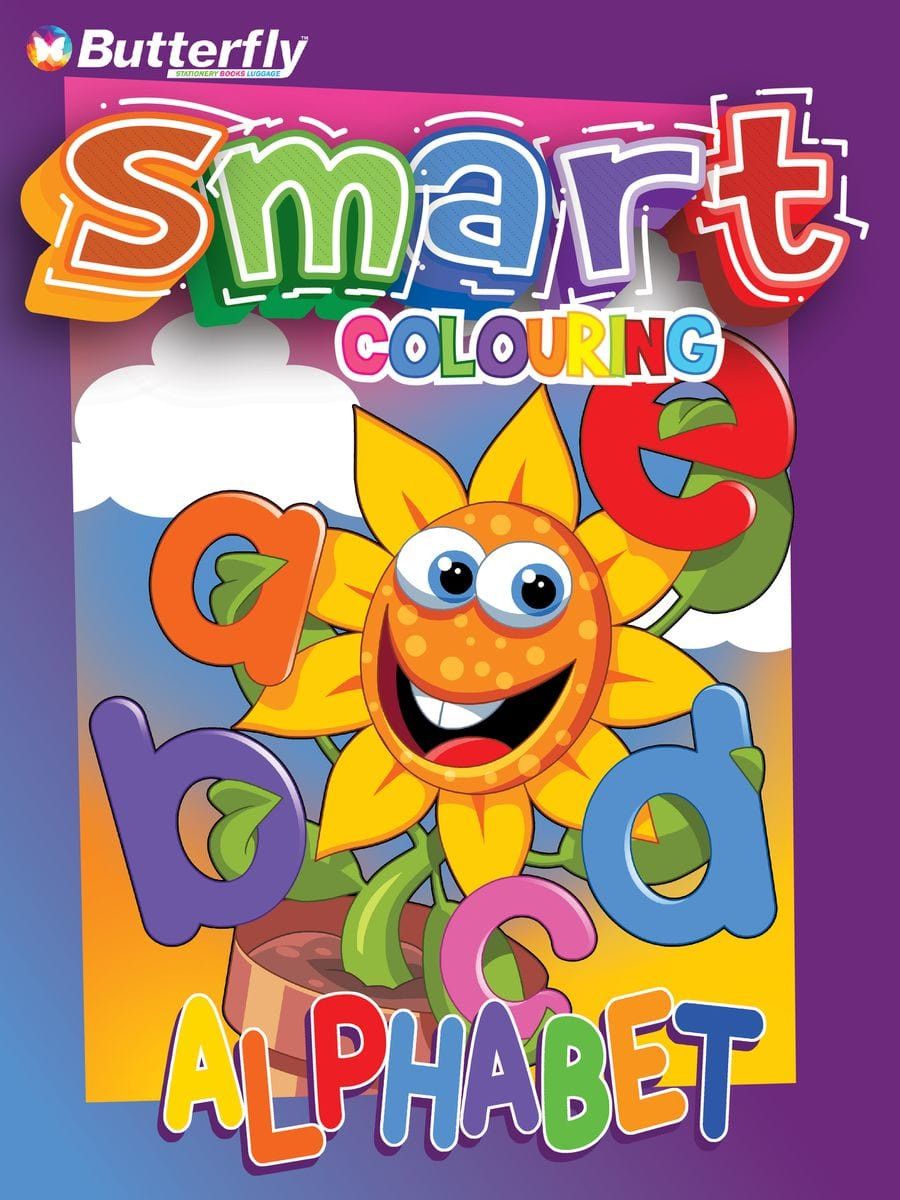 Butterfly Alphabet Smart Colouring Book 96 Pages