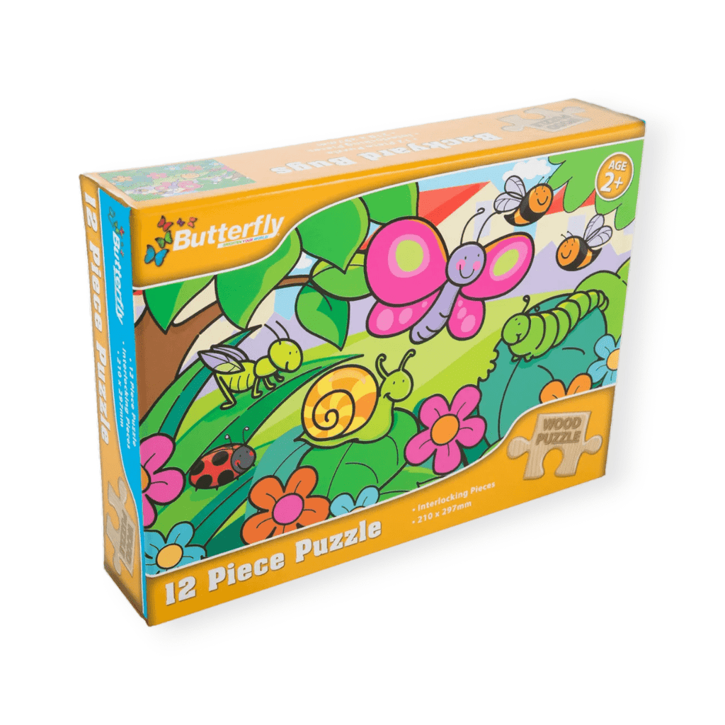 Butterfly A4 Wooden Puzzle 12 Piece 4 Designs