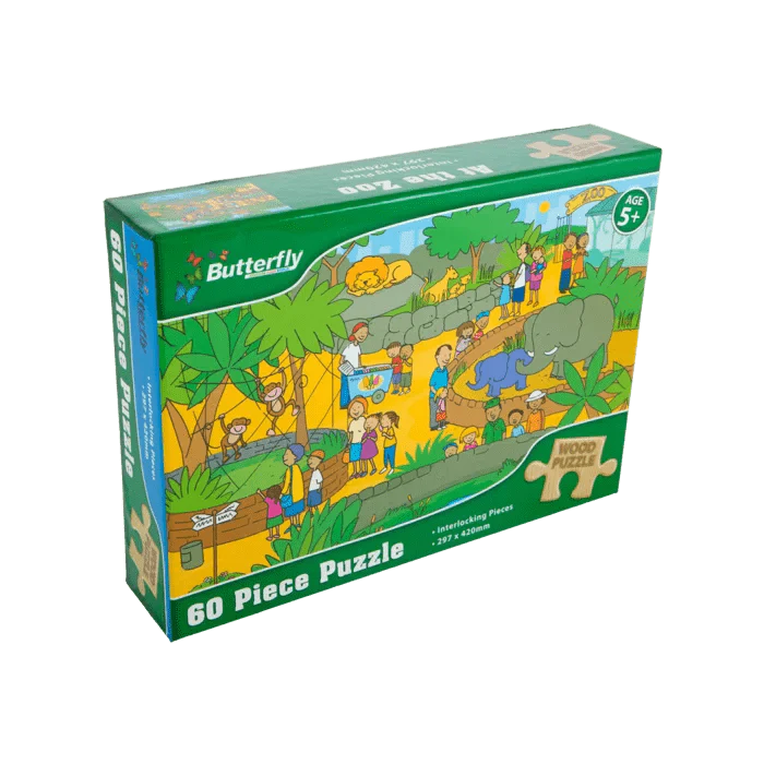 Butterfly Wooden Puzzle A4 60 Piece Assorted Designs