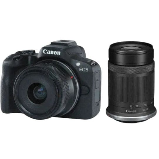 Canon EOS R50 Mirrorless Camera with 18-45mm and 55-210mm Lenses