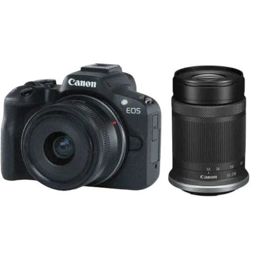 Canon EOS R50 Mirrorless Camera with 18-45mm and 55-210mm Lenses