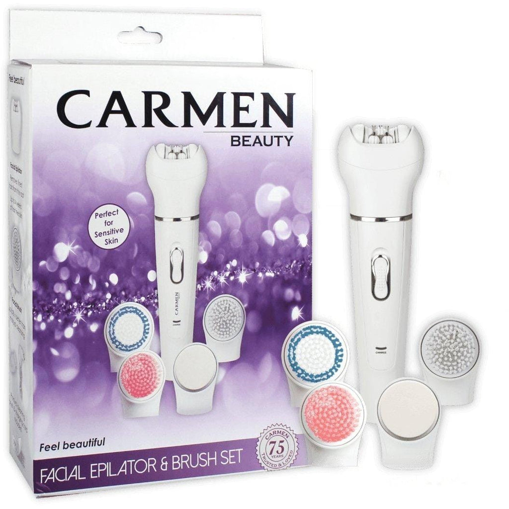 Carmen Facial Epilator & Brush Set SEL-1590