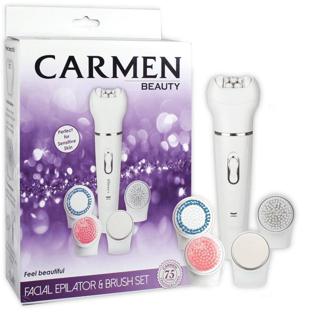 Carmen Facial Epilator & Brush Set SEL-1590