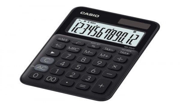 Casio 12-Digit Mini Desk Calculator Black MS-20UCBK