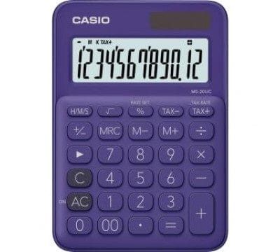 Casio 12-Digit Mini Desk Calculator Purple MS-20UC-PL