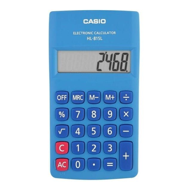 Casio Portable  Calculator Hl-815l Blue