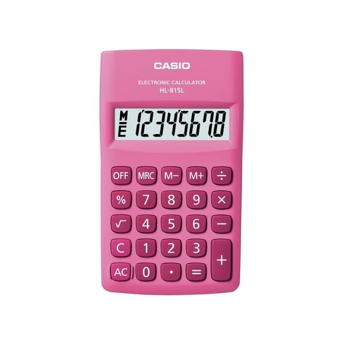 Casio Portable  Calculator Hl-815l Pink