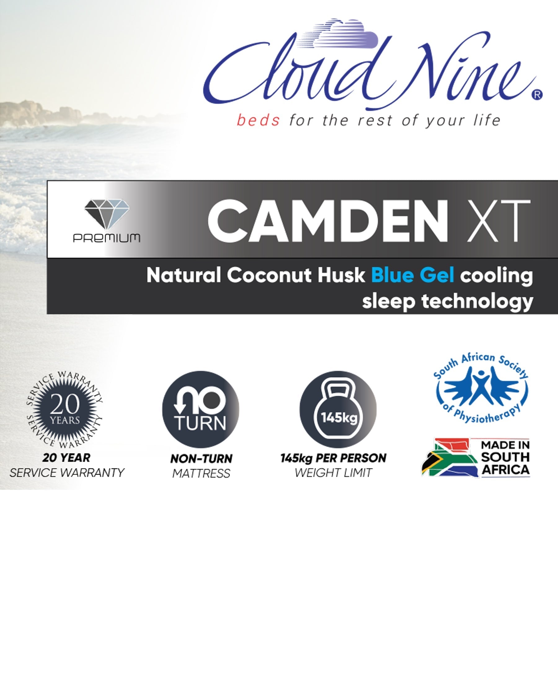 Cloud Nine Camden XT Bed King