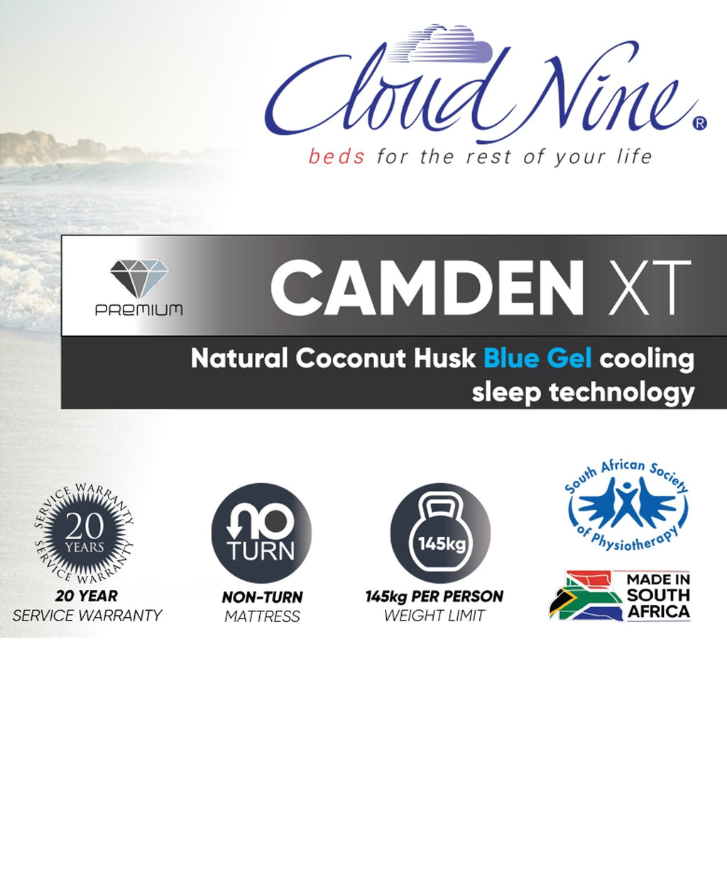Cloud Nine Camden XT Bed Queen