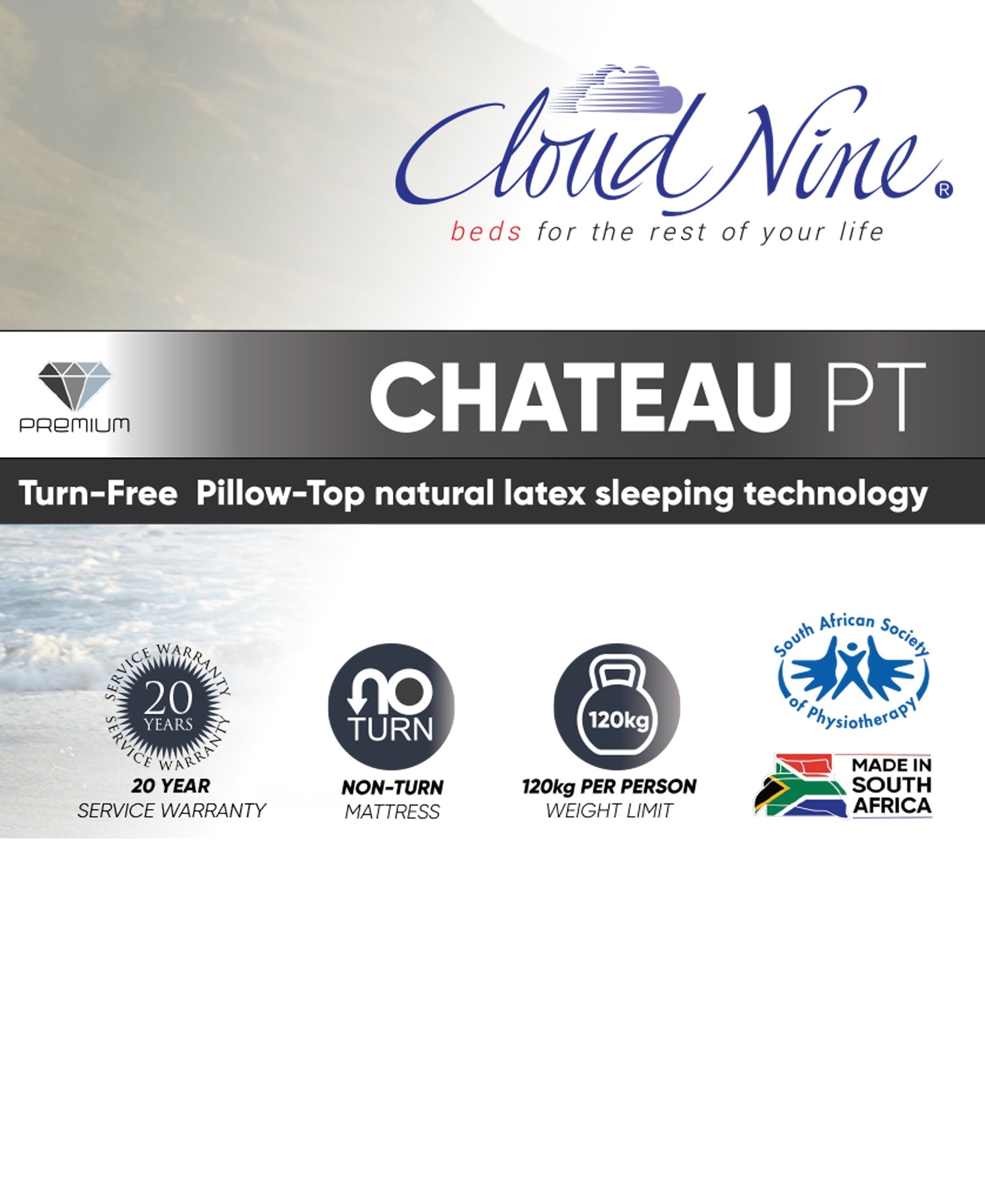 Cloud Nine Chateau PT Bed Single