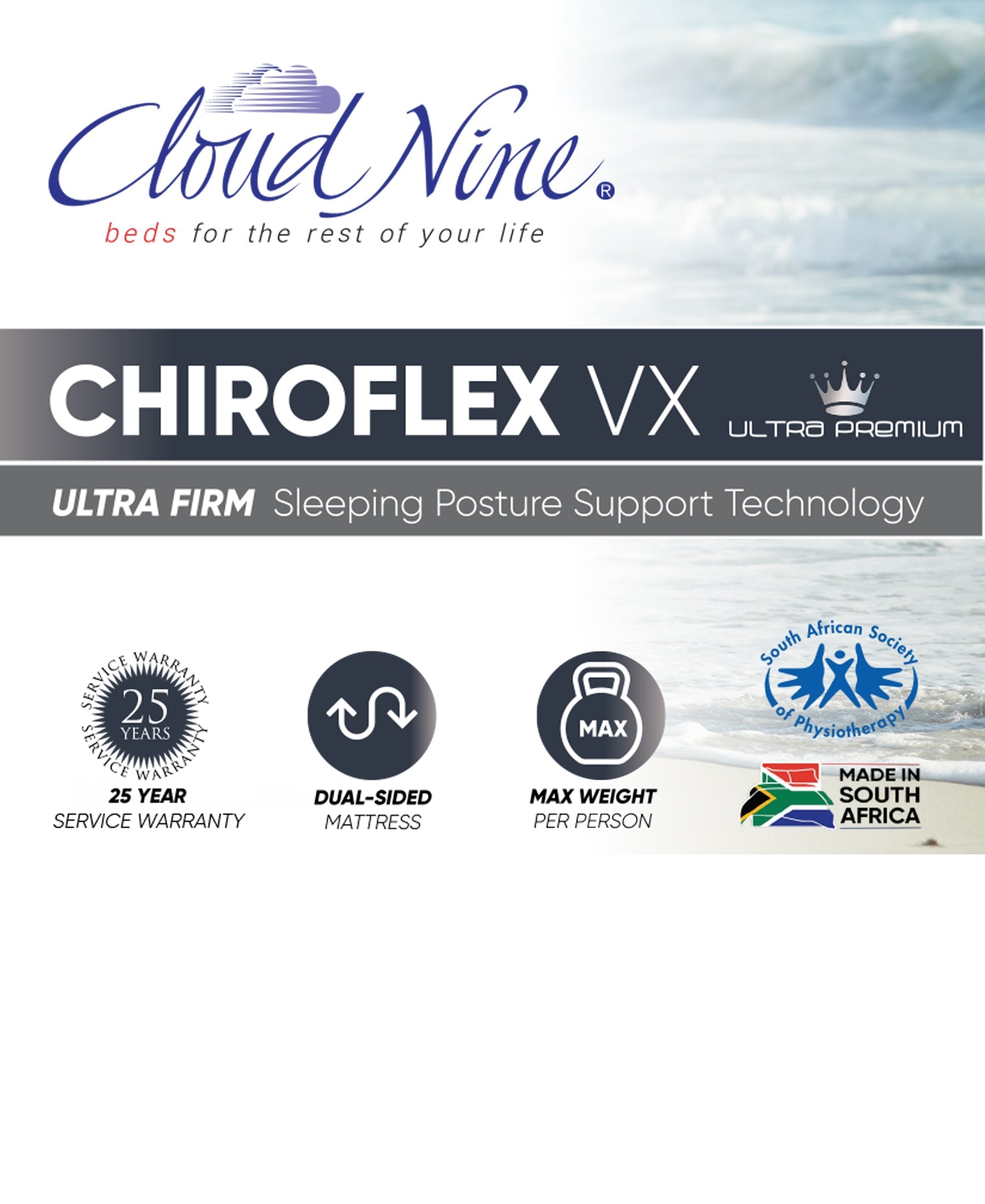 Cloud Nine Chiroflex VX Bed King