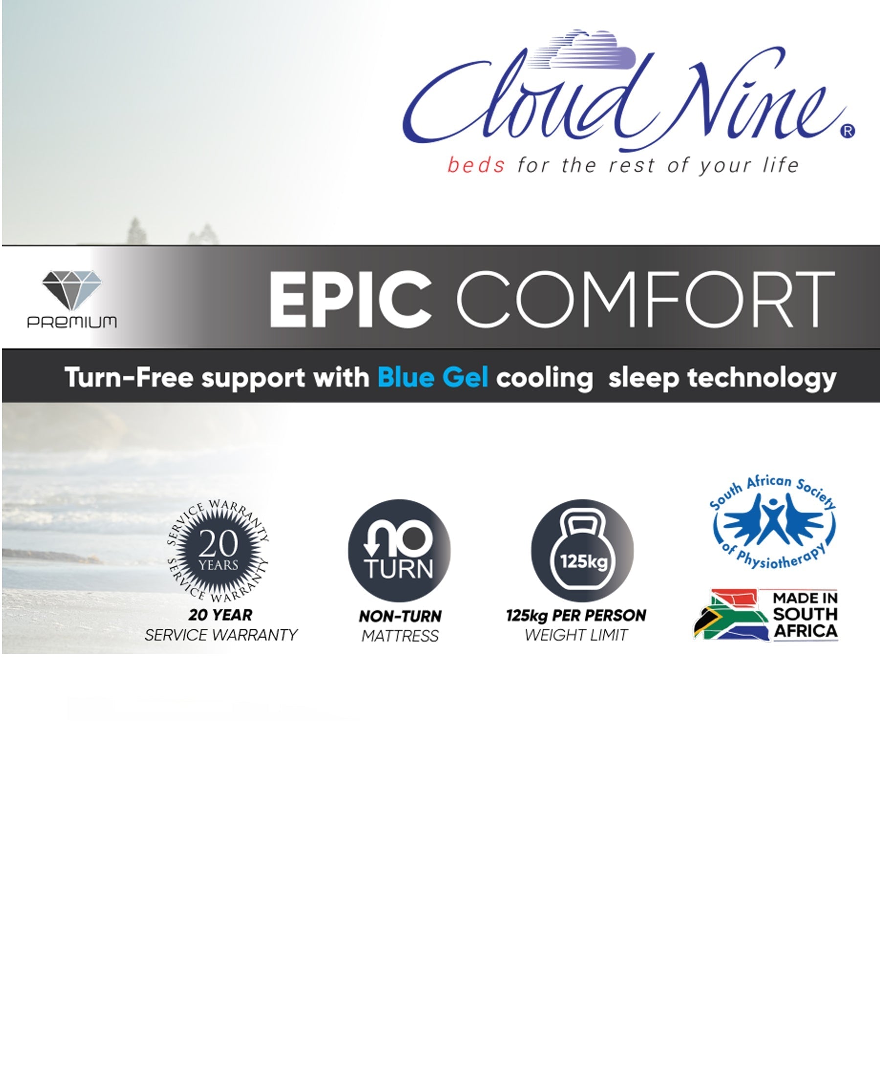 Cloud Nine Epic Comfort Bed King