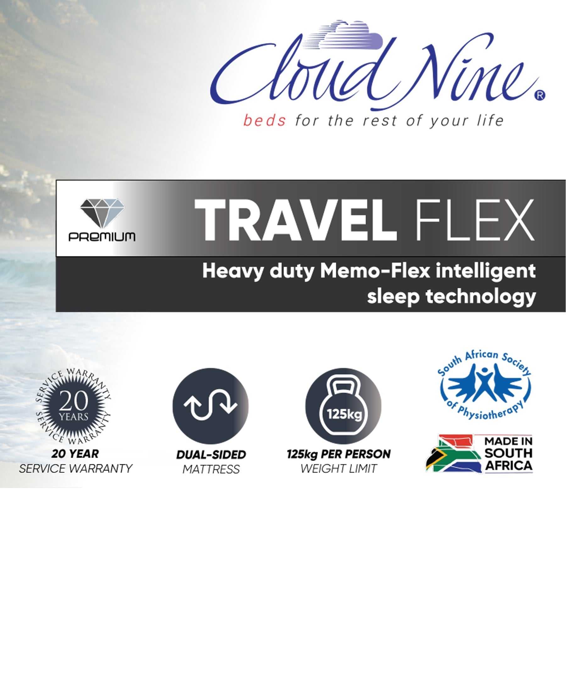 Cloud Nine Travel Flex Bed King