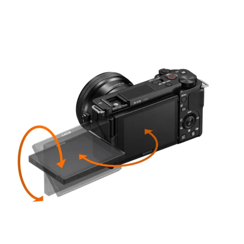 Sony Alpha ZV-E10 Mirrorless Camera with 16-50mm Lens (Black)