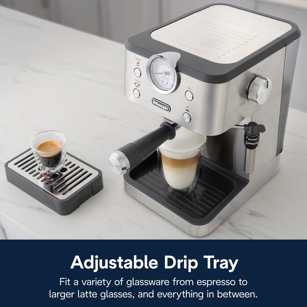 Delonghi Linea Classic Manual Pump Espresso Coffee Machine EM450.M