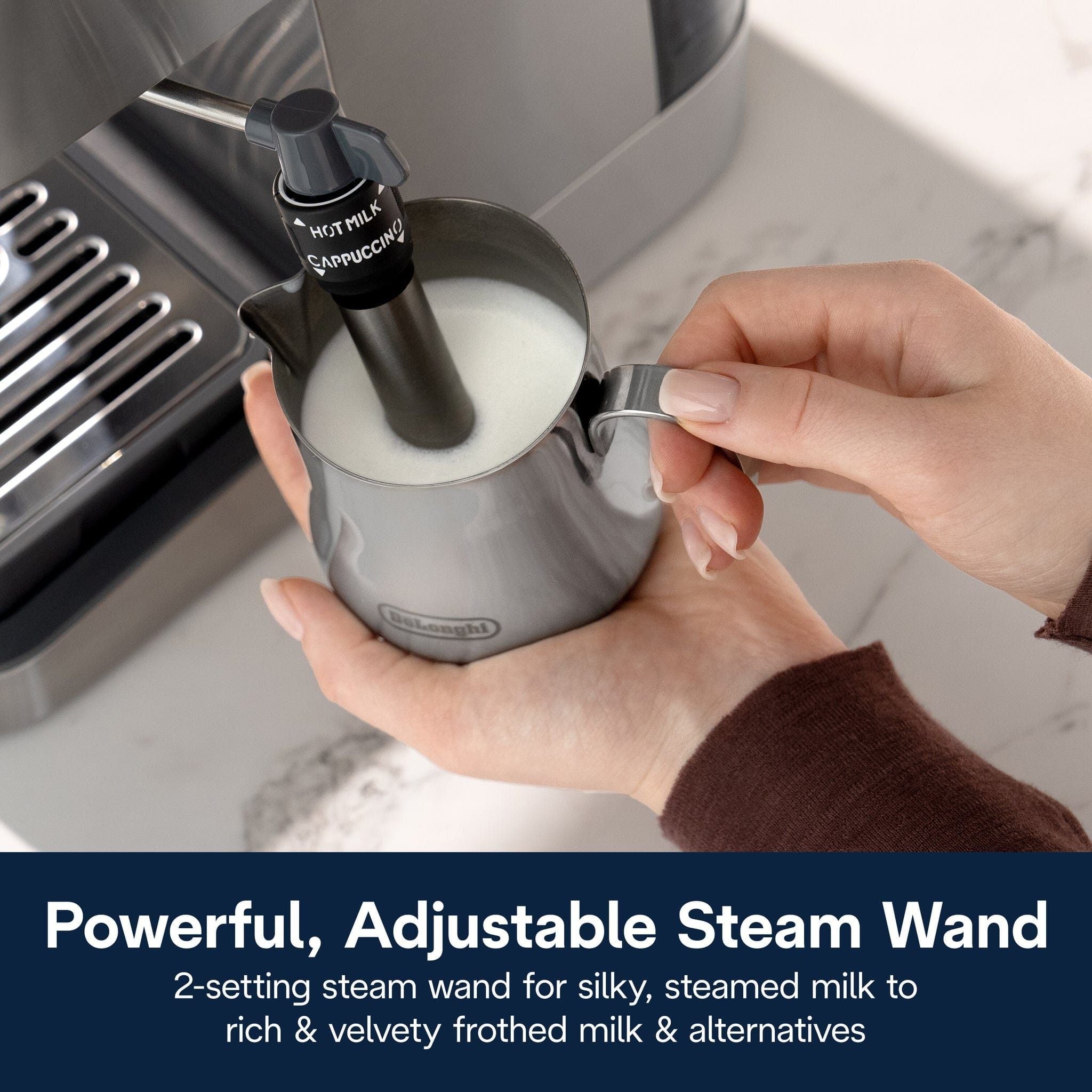 Delonghi Linea Classic Manual Pump Espresso Coffee Machine EM450.M