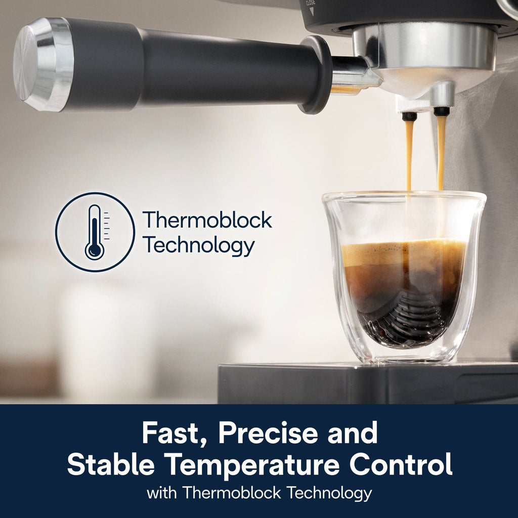Delonghi Linea Classic Manual Pump Espresso Coffee Machine EM450.M