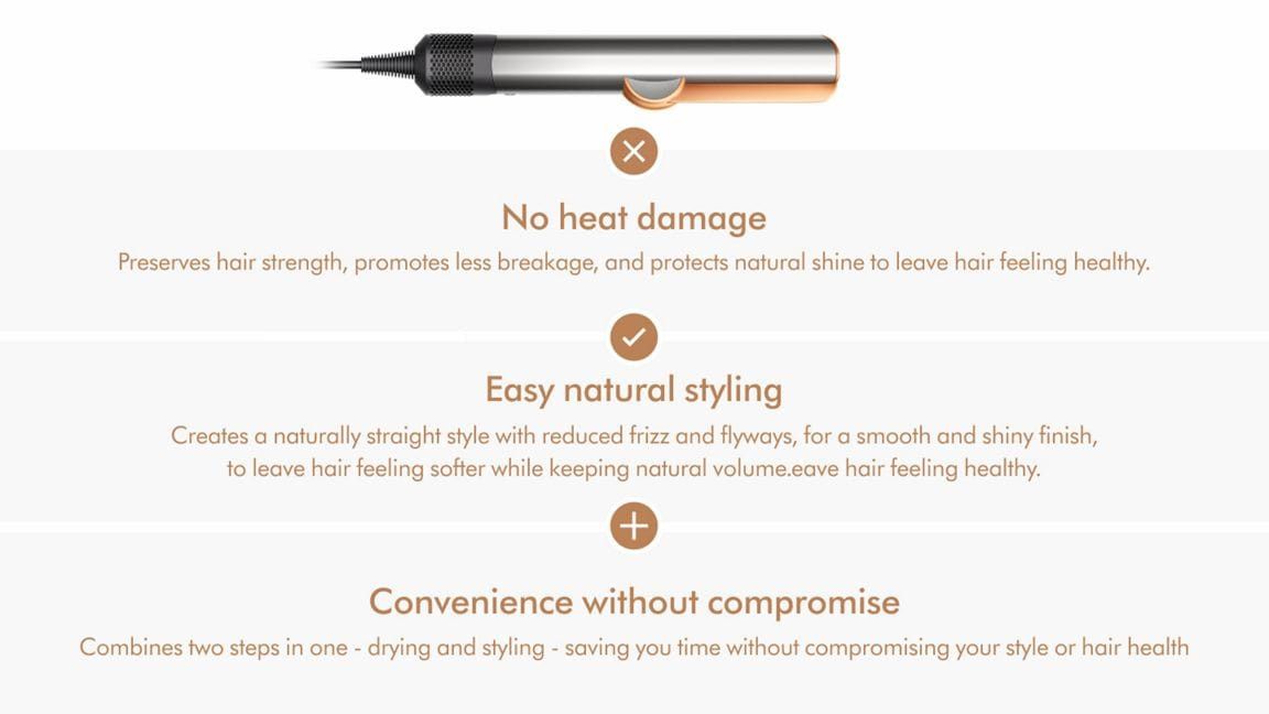 Dyson Airstrait™ Straightener Nickel/Copper  HT01