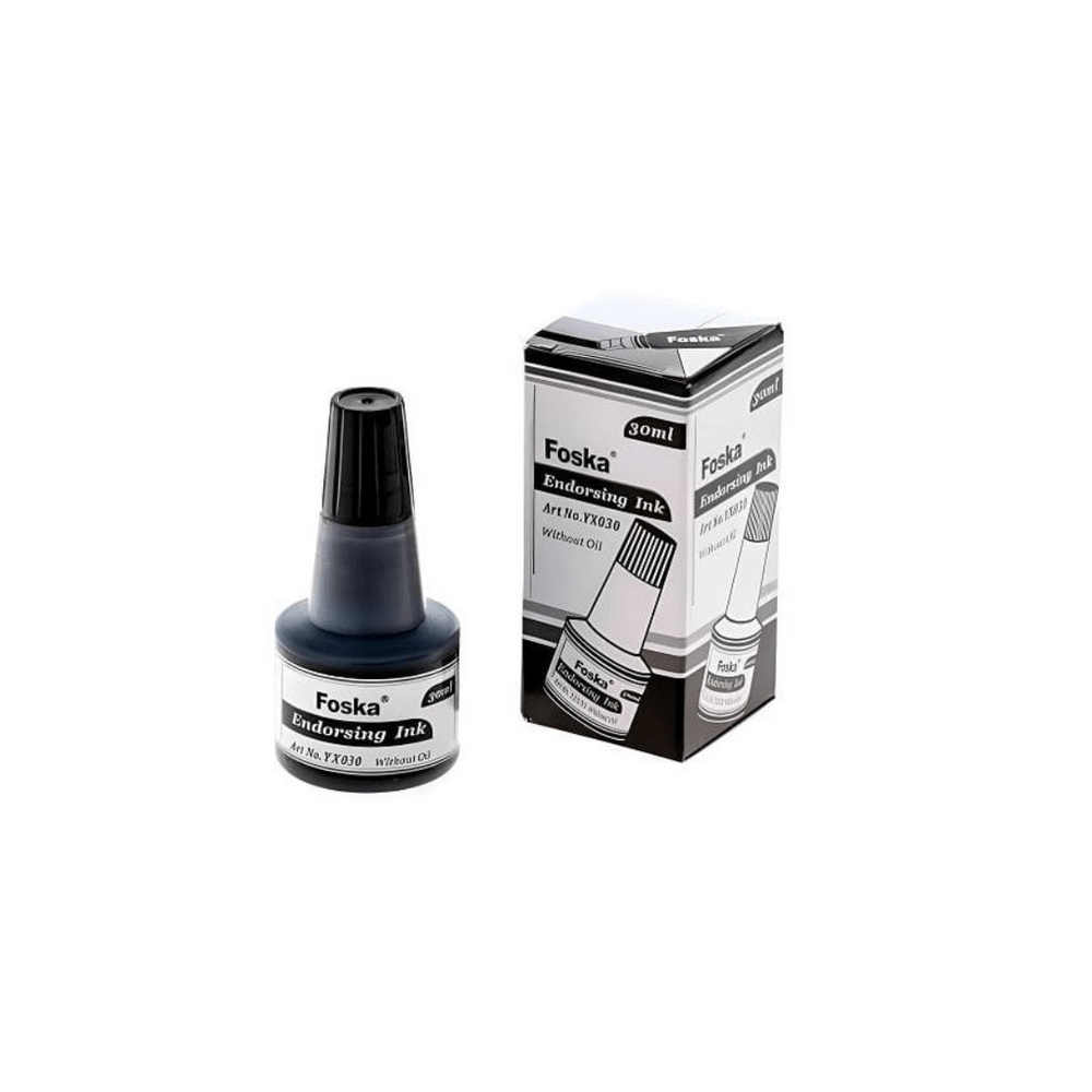 Foska Endorsing Ink 30ml Black YX030