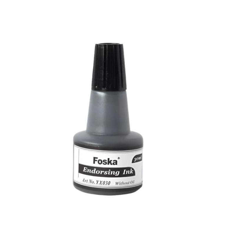 Foska Endorsing Ink 30ml Black YX030