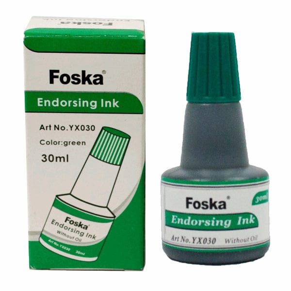 Foska Endorsing Ink 30ml Green YX030