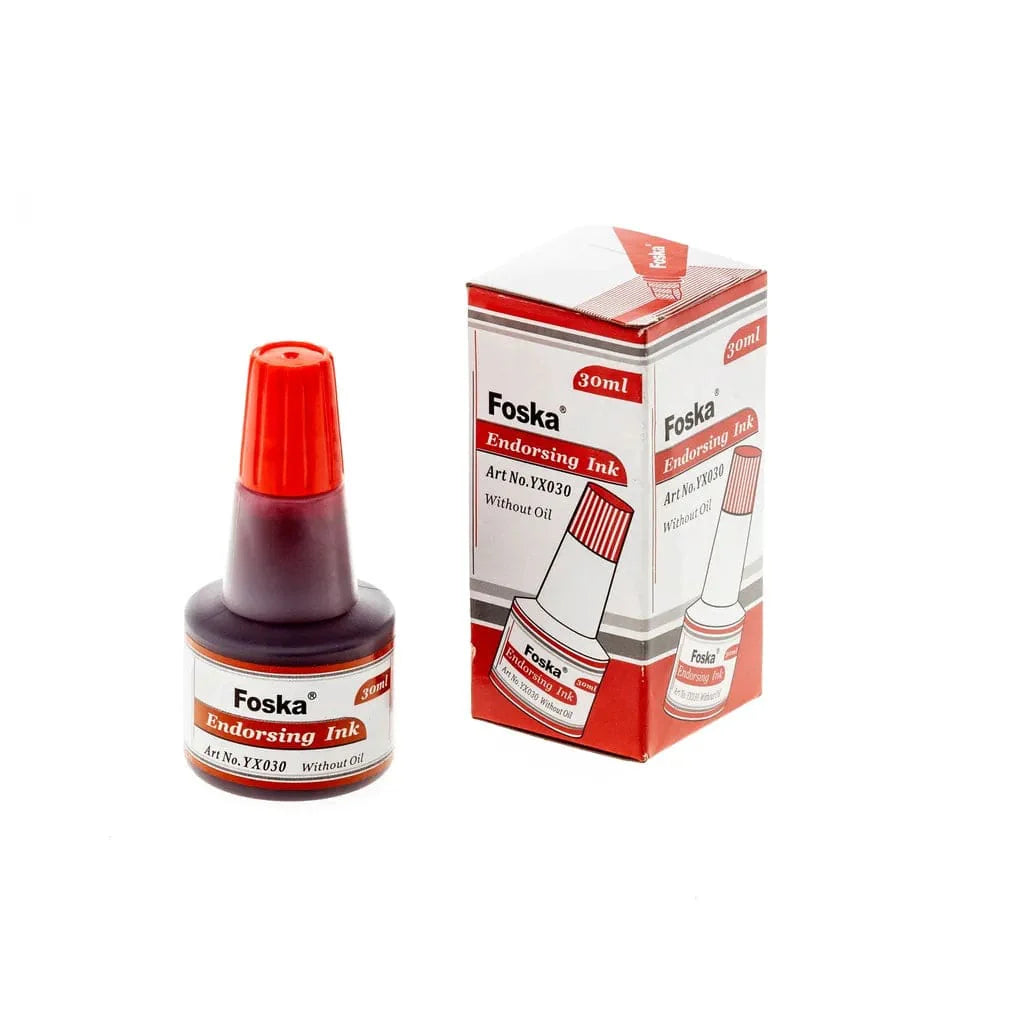 Foska Endorsing Ink 30ml Red YX030