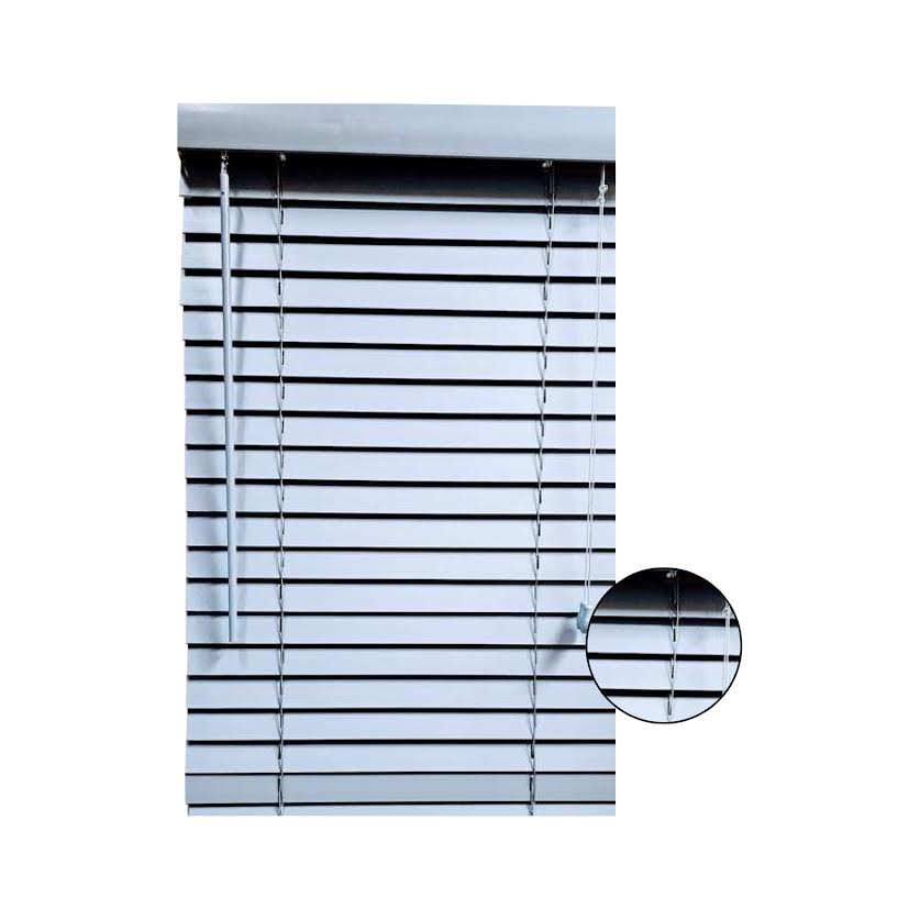 Xclusive Blinds 50mm 180 x 200cm Fauxwood PVC Blinds Pewter