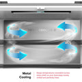 Defy 601L A++ Multidoor Side-by-Side Fridge Grey