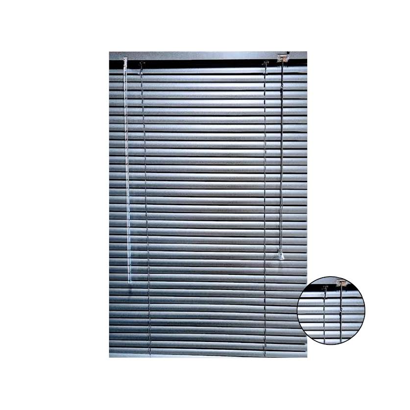 Xclusive Blinds 25mm 100 x 120cm Aluminium Blinds Charcoal