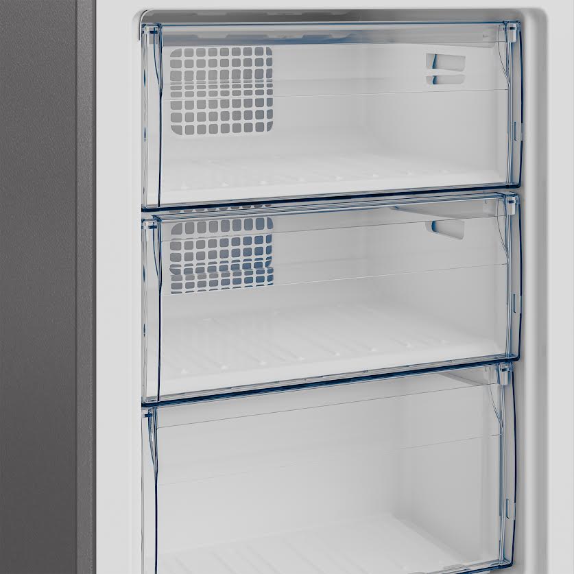 Defy 348L Fridge Freezer with Water Dispenser Metallic
