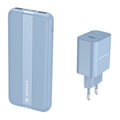 Intouch 10000mAh Power Bank + 20W Wall Charger - Blue