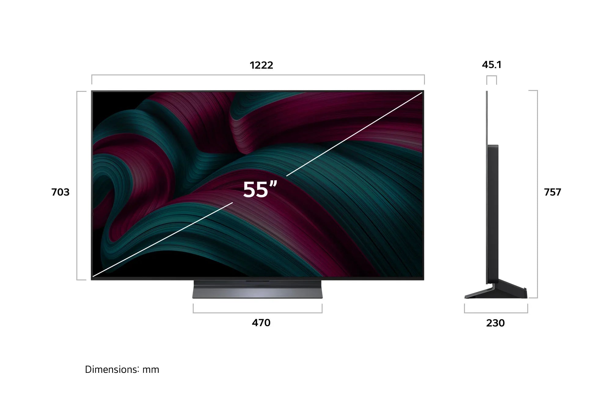 LG 55'' OLED evo AI C5 4K 144Hz Smart TV AI Magic remote webOS25 - OLED55C56LA