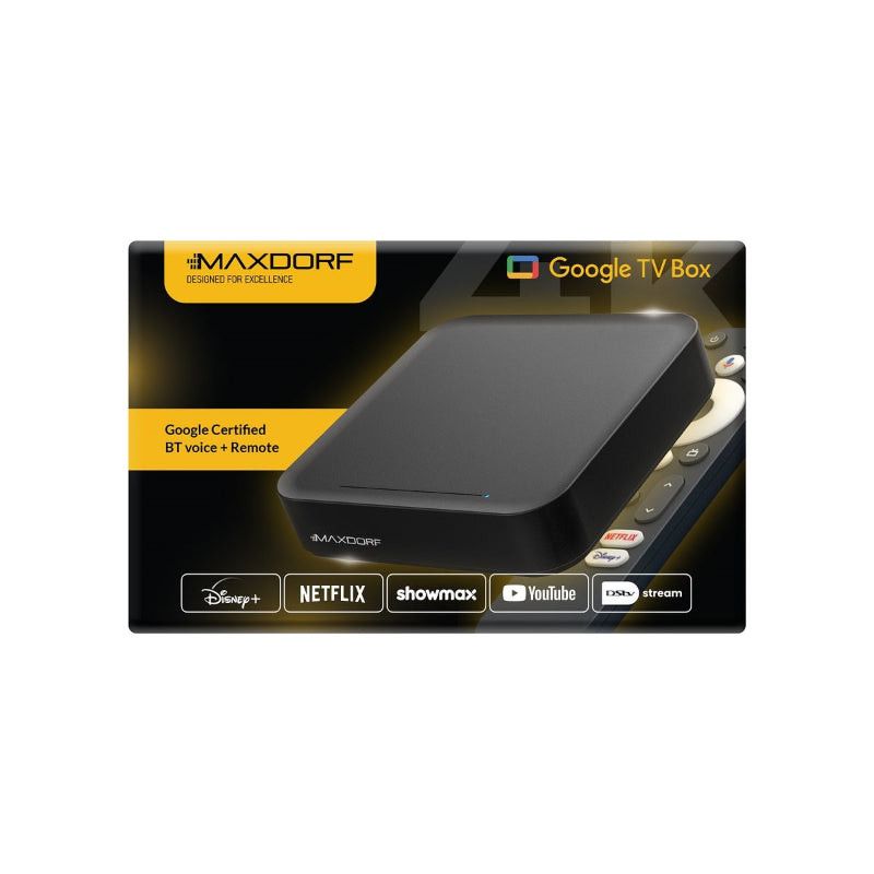 Maxdorf- 4k Smart TV Box Google TV 12 MD-GCTVB