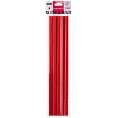 Meeco Slide Binder 10mm  Red- 10 Pack