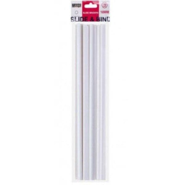 Meeco Slide Binder 10mm White 10 Pack