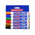 Penflex Whiteboard Markers Wallet of 6 Assorted Colours