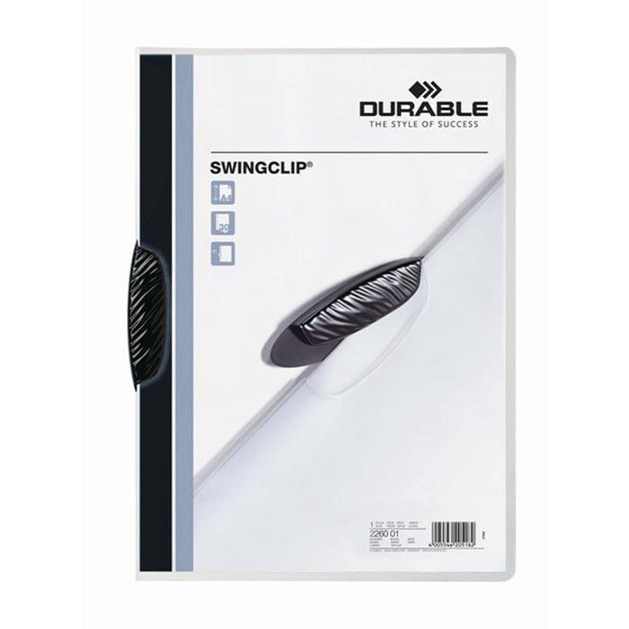 Durable Swing Clip Document File A4 30 Sheets Black