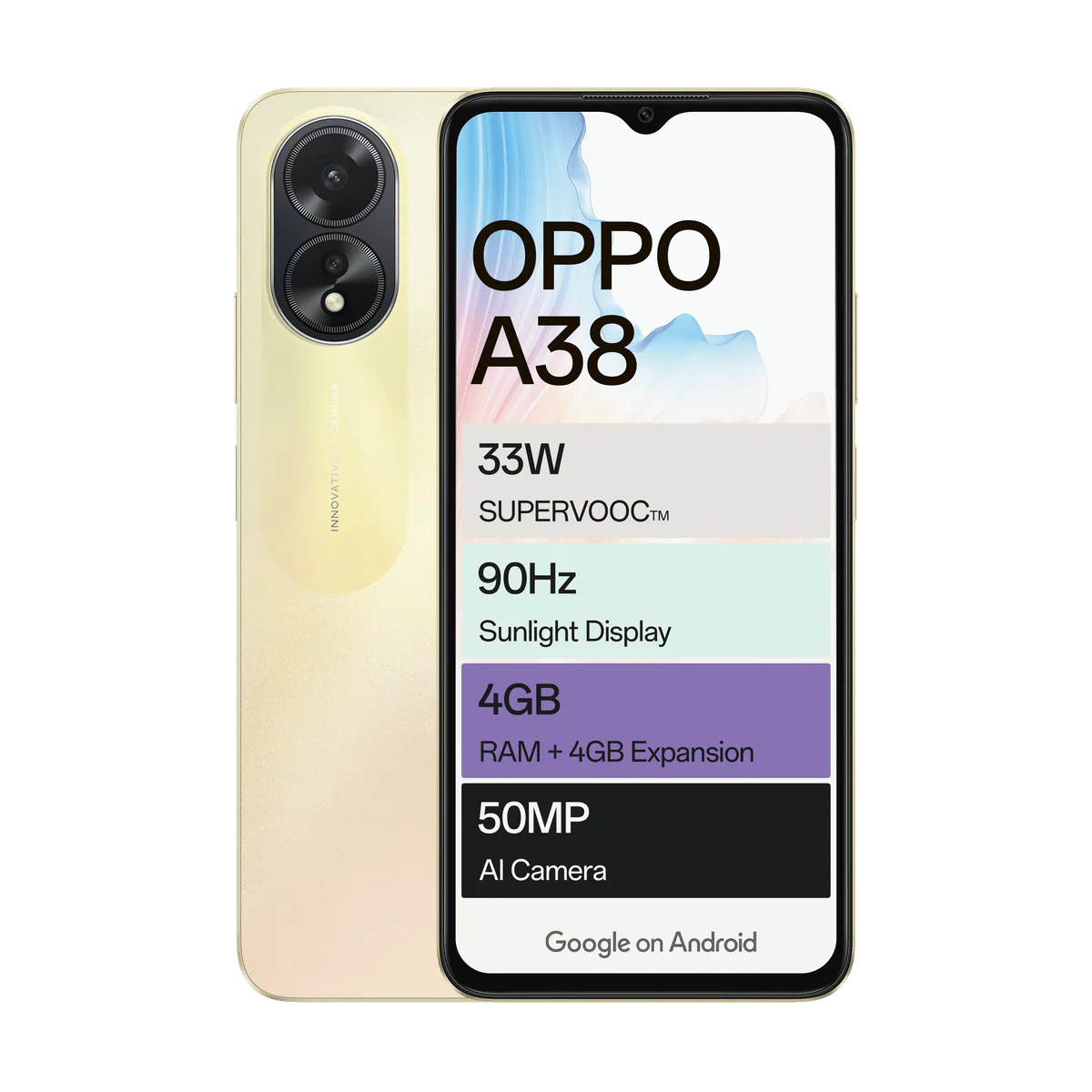 Oppo A38 128GB Dual Sim - Gold