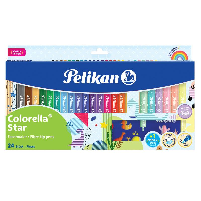 Pelikan Colorella Star C302 Fiber Tip Pens 24 Colors 822329