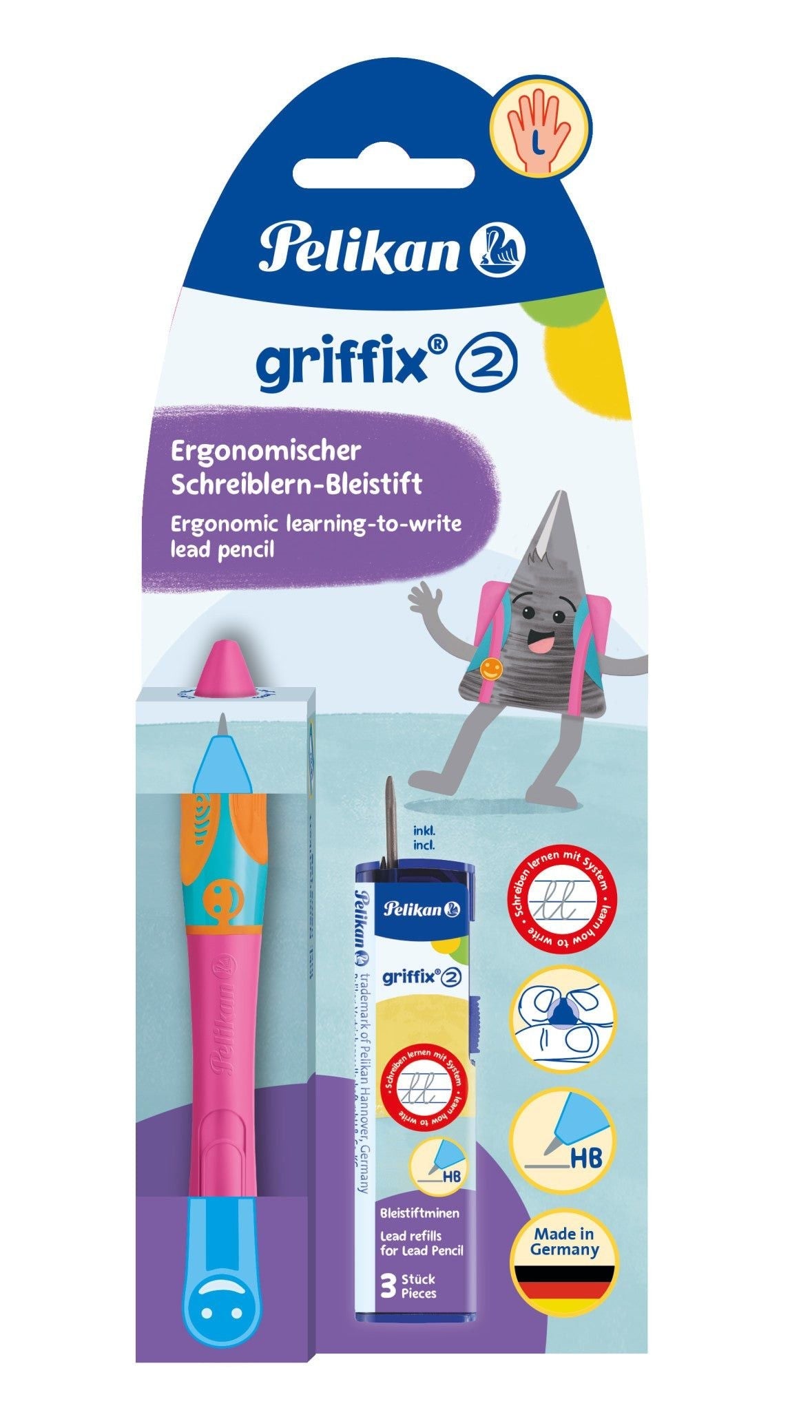 Pelikan Griffix® Pencil For Left-handers, Lovely Pink 820578