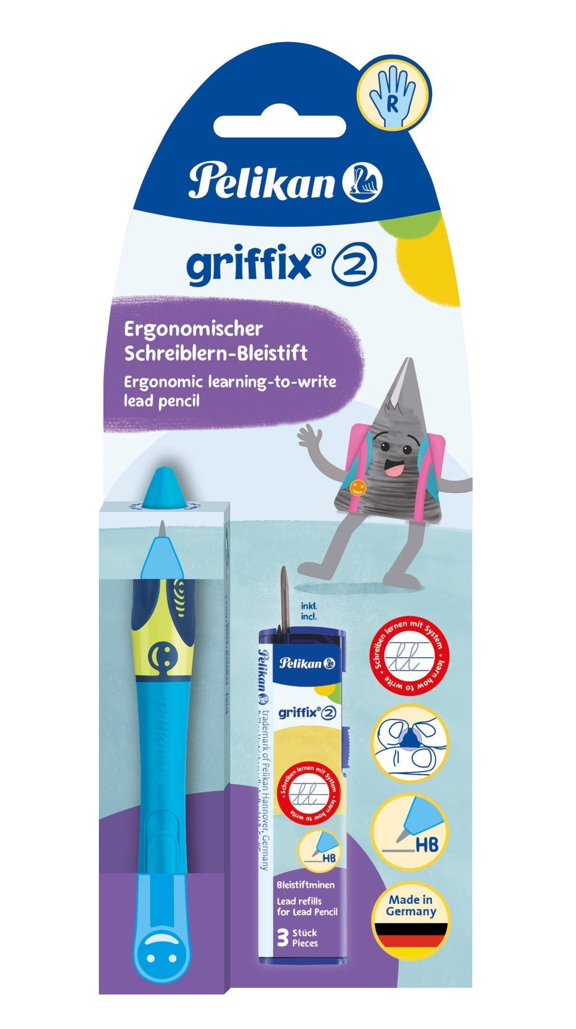 Pelikan Griffix Pencil For Right-handers Neon Fresh Blue 820547